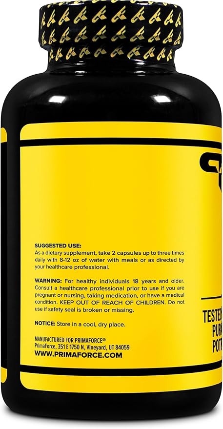 PrimaForce Yohimbine HCl 2.5mg, 270 Capsules - Premium Supplement, Boosts Performance, Zero Fillers, Non-GMO and Gluten Free