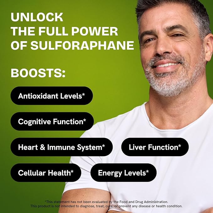 7255MG Sulforaphane Supplement Organic Broccoli Sprouts | Sulforaphane Kids & Adult | Organic Broccoli Florets & Broccoli Seeds | Stabilized Sulforaphane Glucosinolate | 240 Broccoli Pills (2 Packs)