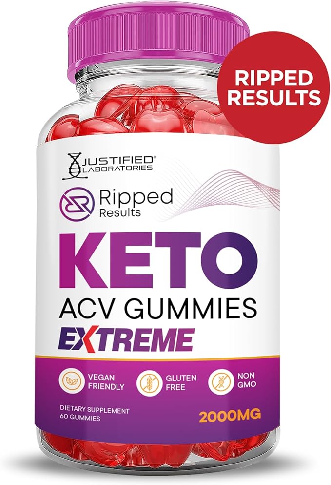 (5 Pack) Ripped Results Keto ACV Gummies Extreme 2000MG Ripped Results Keto Gummies Apple Cider Vinegar Formulated with Pomegranate Beet Juice Powder B12 Vegan Non GMO 300 Gummys