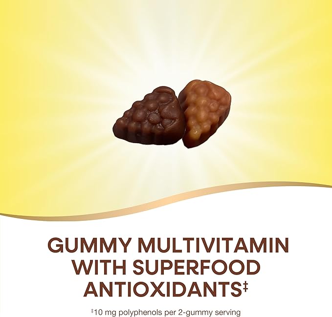 Nature's Way Alive! Women’s 50+ Daily Gummy Multivitamins, Supports Multiple Body Systems*, Supports Healthy Heart, Brain & Bones,* B-Vitamins, Mixed Berry Flavored, 60 Gummies (Packaging May Vary)