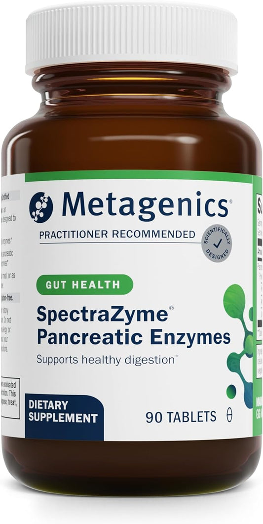 Metagenics SpectraZyme Pancreatic Enzymes - Digestion Supplement* - Pancreatic Enzymes - Digestive Enzymes - Non-GMO & Gluten-Free - 90 Tablets