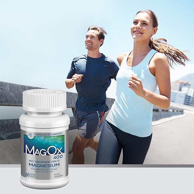 Mag-Ox 400 Magnesium Mineral Dietary Supplement Tablets, 483 mg Magnesium Oxide, 60 Count