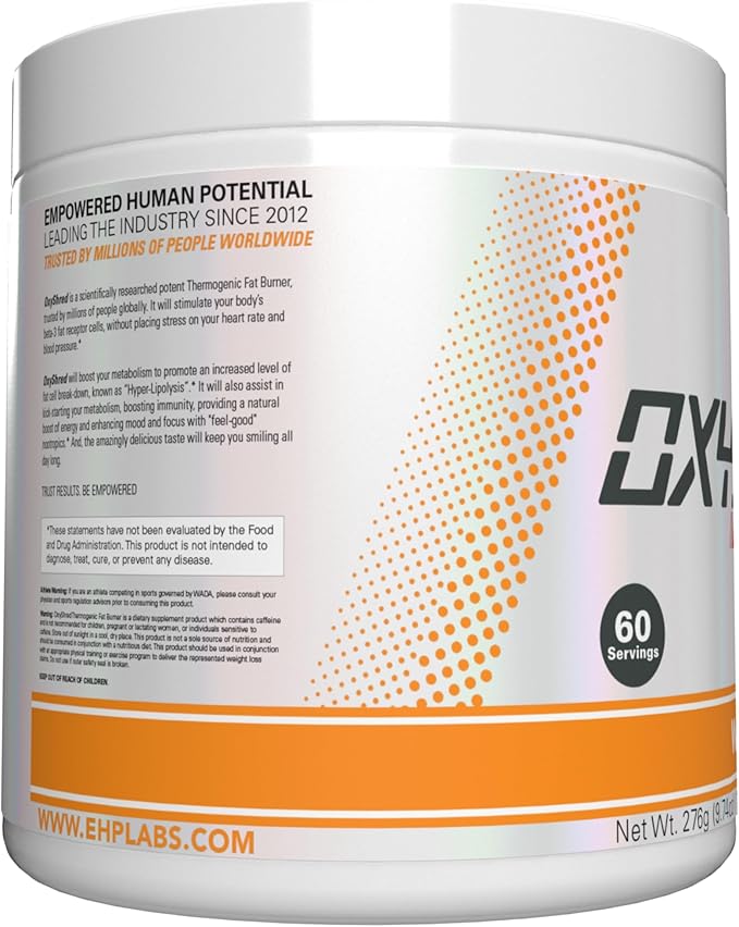 EHP Labs OxyShred Pre Workout Powder & Shredding Supplement - Preworkout Powder with L Glutamine & Acetyl L Carnitine, Energy Boost Drink - Wild Melon, 60 Servings