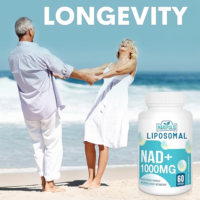 Liposomal NAD+ Supplement 1000 mg | Highest NAD Pontecy | Max Absorption | Pure NAD Supplement | Energy and DNA Repair, Aging Defense, Brain Function | 360 Softgels