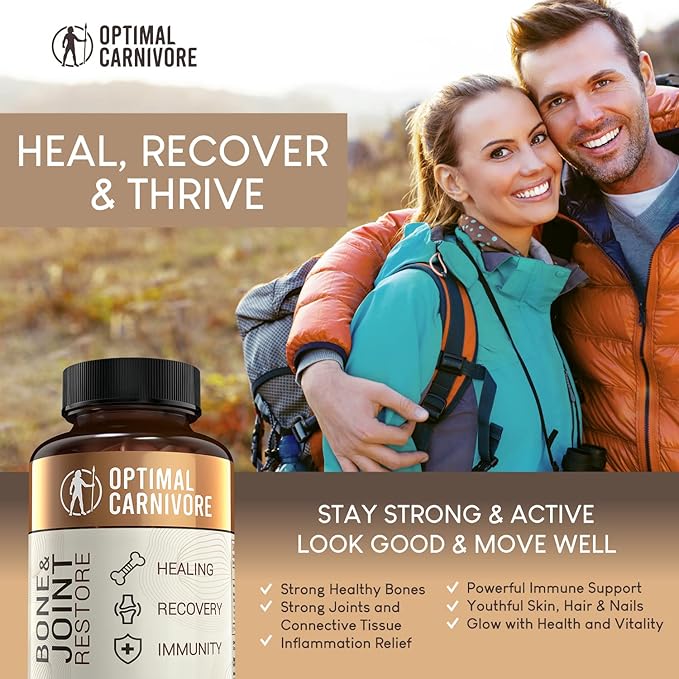 Grass Fed Bone Marrow Supplement & Bovine Tracheal Cartilage, Bone Restore & Joint Health Supplement, Joint Support Supplement, Bone Strength and Bone Fracture Supplement