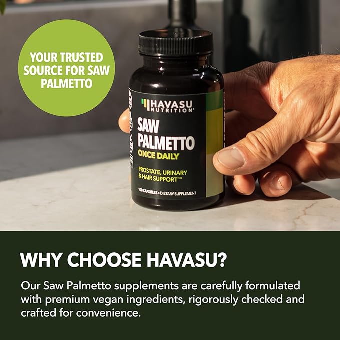 Saw Palmetto For Men Prostate Supplement - Prostate Support Supplement for Men's Health - Potent Saw Palmetto for DHT, Urinary and Prostate Health - Over 3 Month Supply Saw Palmetto Supplement