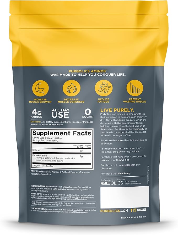 Aminos | 4g of Free-Form Amino Acids, Beta-Alanine, 0 Sugar & 60 Servings (Razzle Dazzle)