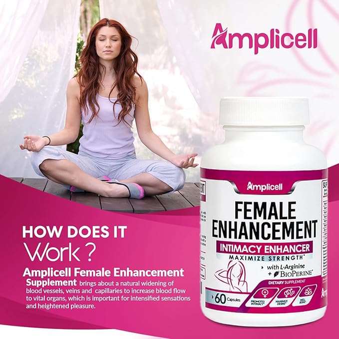 Female Enhancement - Libido Booster for Women - Hormone Balance for Women - Intimacy & Mood Support - Energy Pills with Epimedium, Dong Quai, Ginseng, Maca Root Powder & Multi-Vitamins A, B12 - 60 Ct