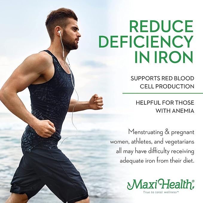 Maxi Health Iron Supplement 15mg Per ML – Increase Energy and Blood Levels Without Nausea or Constipation – Liquid Iron Drops for Men, Women, and Kids – 2 oz. (2 oz, 2 Pack)