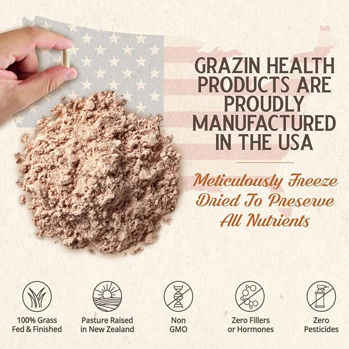 Grass Fed Bovine Colostrum: 3000Mg per Serving (500 mg per Capsule) (30 Servings)