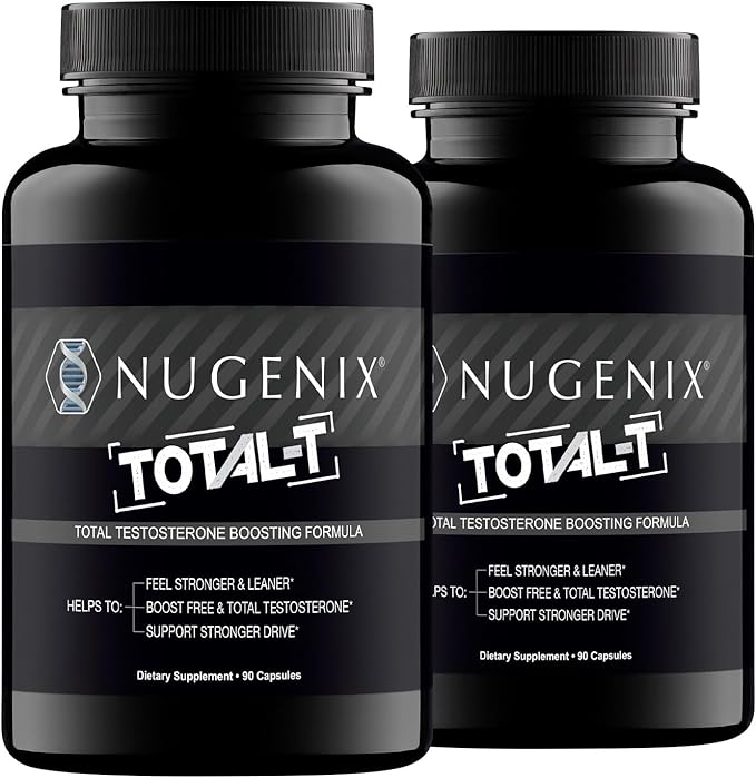 Nugenix Total-T, Free and Total Testosterone Booster Supplement for Men, 180 Count