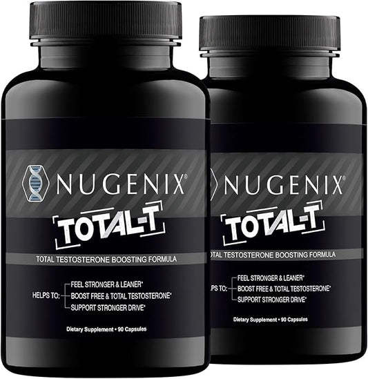 Nugenix Total-T, Free and Total Testosterone Booster Supplement for Men, 180 Count