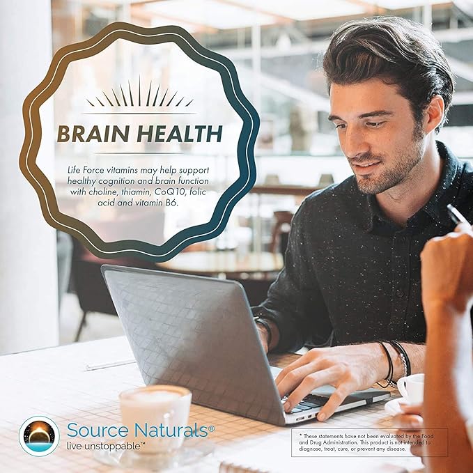 Source Naturals Life Force Multiple Daily Multivitamin High Potency Essential Vitamins, Minerals, Antioxidants & Nutrients - Energy & Immune Boost - 120 Tablets