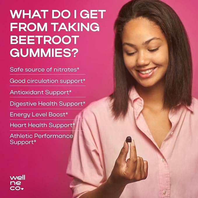 Beet Chews for High Blood Pressure 4000 mg - Beet Root Gummies with Tart Cherry Extract - Nitric Oxide Supplements - Support Cardio Health and Energy - No GMO, Pectin Based Beets - for Women and Men
