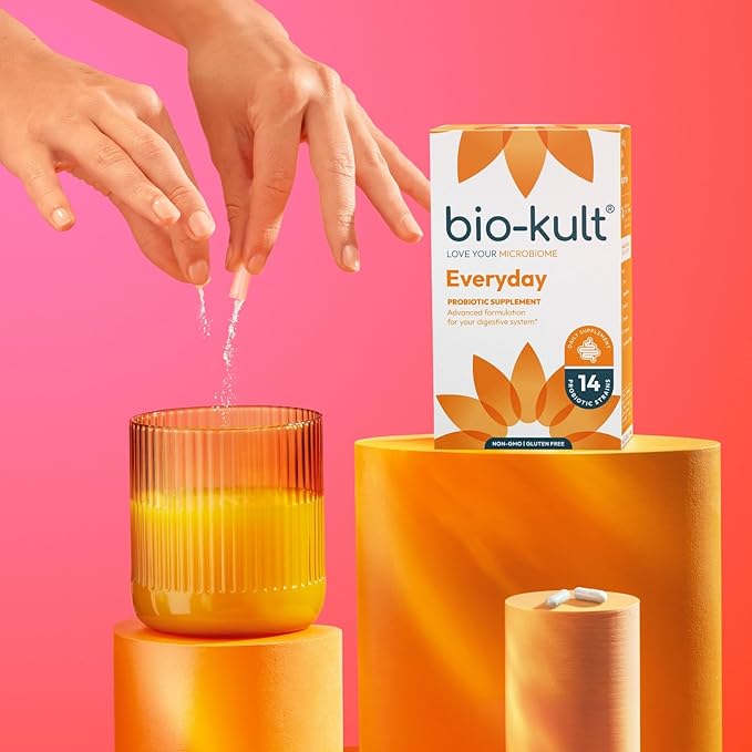 Bio-Kult Gut Health Probiotic Supplement, 14 Strains, Probiotics for Women & Men, Immune Support, Digestive Health, Shelf-Stable, Non-GMO and Gluten-Free, Capsules, 60 Count (Pack of 1)