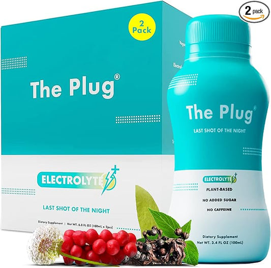 The Plug Liver Cleanse Detox & Repair Drink - Electrolyte Drink & Dehydration Relief - Last Shot of The Night - Before Sleep After Heavy Night - Morning Relief Drink - Liver Support (2 Pack)