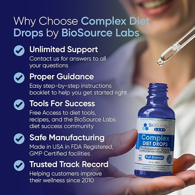 Complex Diet Drops – Best Natural Drops for Men and Women (2 Bottle Pack) - 60 Day Supply