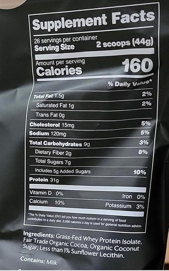 Promix Whey Protein Isolate Powder, Chocolate - 5lb Bulk - Grass-Fed & 100% All Natural - ­Post Workout Fitness & Nutrition Shakes, Smoothies, Baking & Cooking Recipes - Gluten-Free & Keto-Friendly
