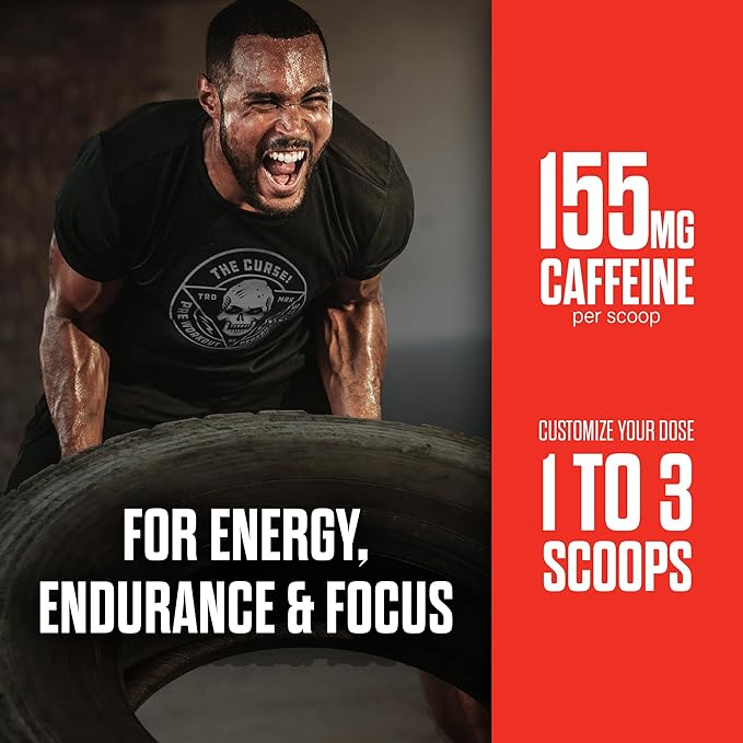 JNX SPORTS The Curse! Pre Workout Powder - Blue Raspberry 30 Servings | Preworkout: Boost Strength, Energy + Focus for Men & Women | Caffeine, Beta-Alanine, Creatine & L-Citrulline