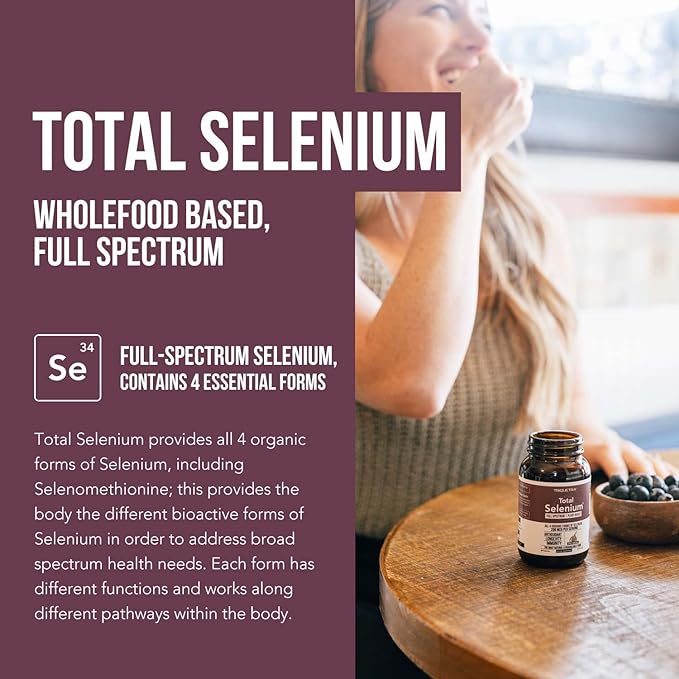 Total Selenium - 200 mcg, Plant-Based Selenium - Full Spectrum, Contains 4 Essential Organic Forms of Selenium Including Selenomethionine - Derived from Garlic - 60 Capsules
