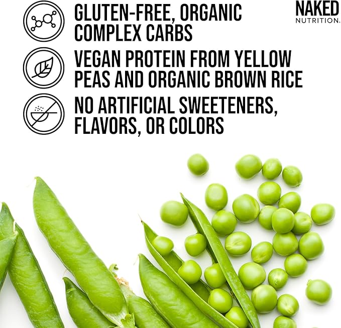 Naked Mass - Chocolate Vegan Weight Gainer - 8Lb Bulk, GMO Free, Gluten Free, Soy Free & Dairy Free. No Artificial Ingredients - 1,280 Calories - 11 Servings