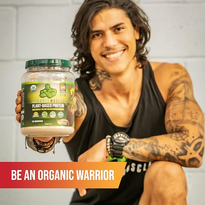 Organic Muscle Brain Boost Nootropics Blend - Vegan & Organic Superfood Health Supplements for Focus, Memory & Productivity with Ashwagandha, Ginkgo & Ginseng - Chocolate Flavor, 20 Servings