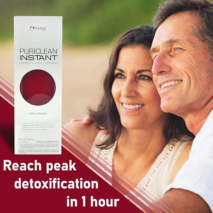 Wellgenix Puriclean Instant Complete Body Cleanser, 32 Fl Oz Fruit Punch, Premium Extra Strength Herbal Cleanse Detox Drink (2 Pack)