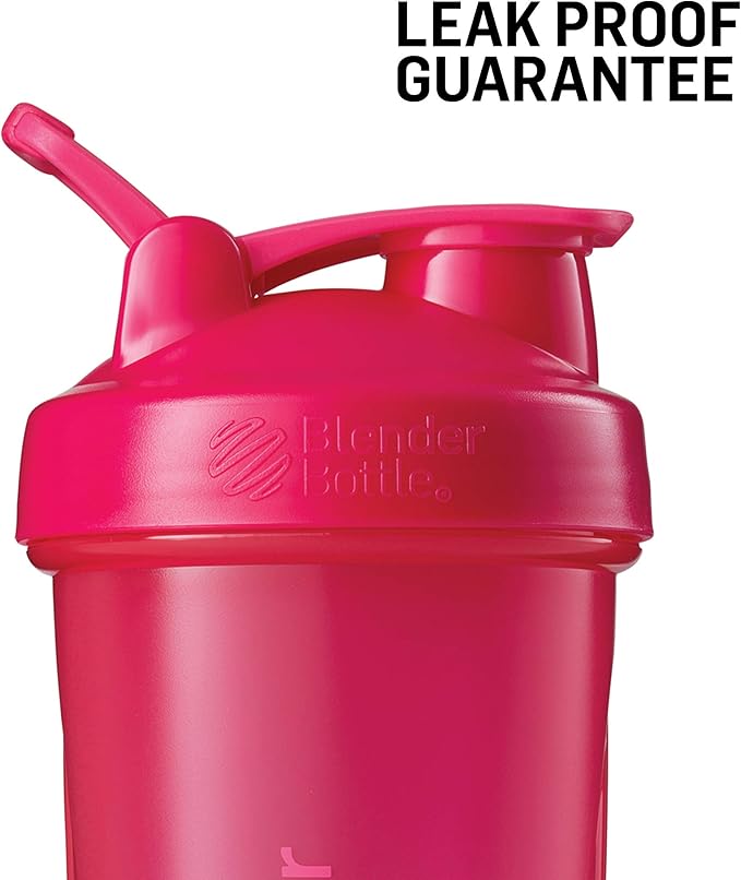 BlenderBottle Classic Shaker Bottle Perfect for Protein Shakes and Pre Workout, 28-Ounce (2 Pack), All Black