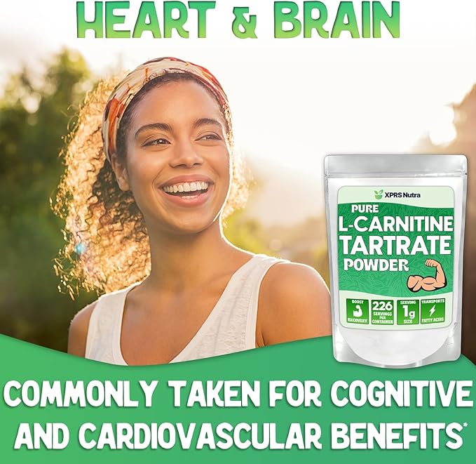 XPRS Nutra L Carnitine L Tartrate Powder - Premium Pure L Carnitine Tartrate - L-Carnitine Powder - Vegan Friendly Bulk L Carnitine Powder - Amino Acid L Carnitine Supplement (4 Ounce)