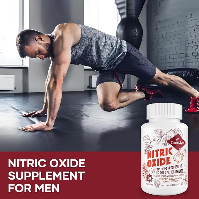 Nitric Oxide Supplement for Men, 2,255mg Per Serving, 90 Capsules – 13 in 1 Nitric Oxide Supplement with Arginine & Citrulline Complex (2 Bottle)