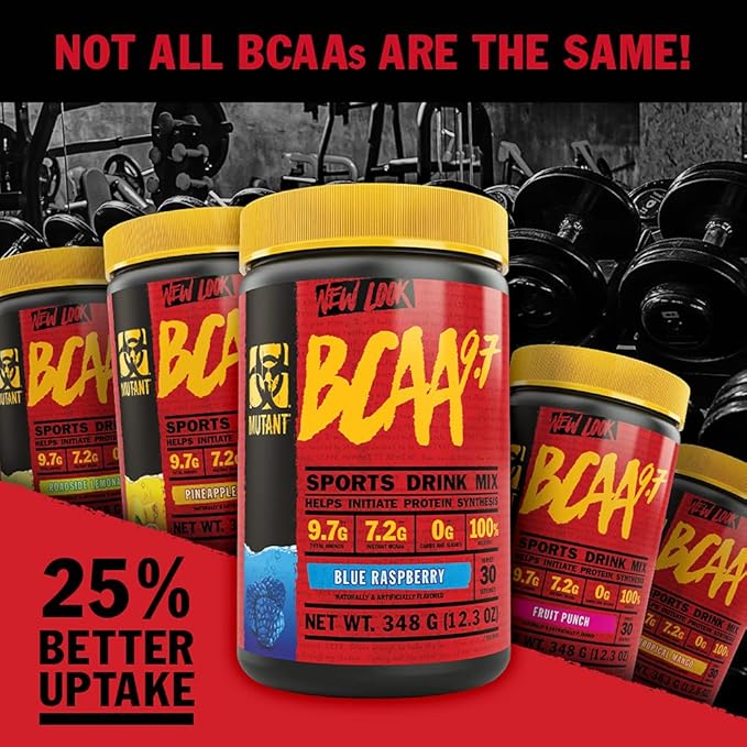 Mutant BCAA 9.7 Supplement BCAA Powder with Micronized Amino Energy Support Stack - 348 g - Pineapple Passion