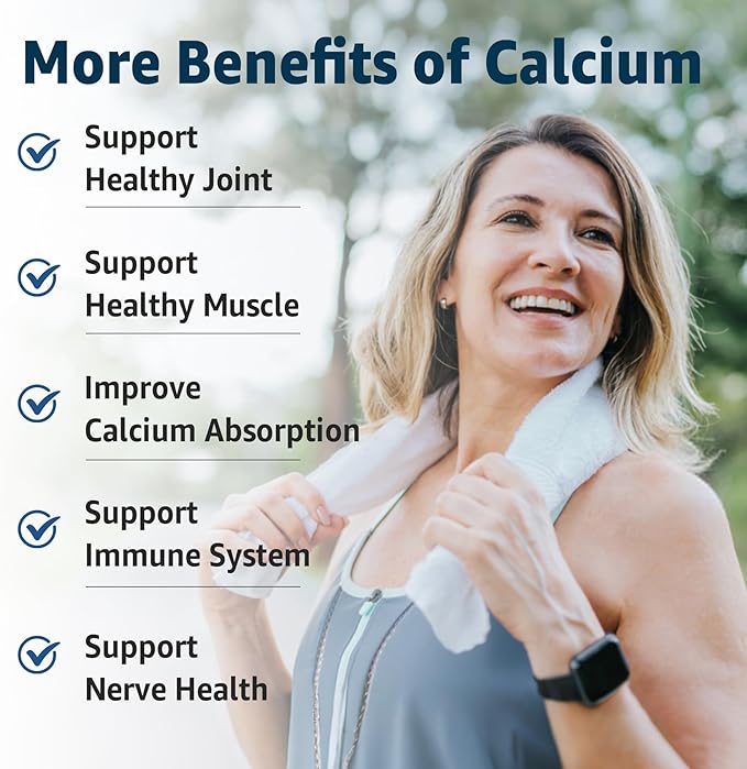 Calcium Gummies 600mg - Ocean Algae Calcium | Vitamin D3, K2, Magnesium, B6 for Bone Strength, Muscle & Immnue | Sustainably Sourced Plant Based Calcium Supplement, 70+ Trace Minerals, Vegan, 2 Pack