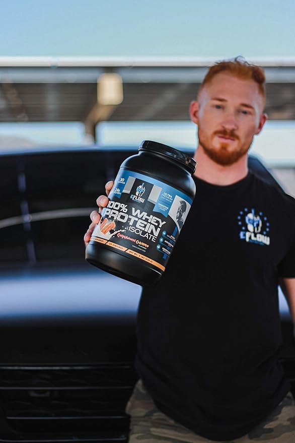 eFlow Nutrition 100% Whey Protein Isolate - Gluten & Lactose-Free Digestive Enzymes Added, Low Carb, Post Workout Shake, Fast Digesting for Optimal Muscle Recovery - Fruity Cereal (26 Servings)