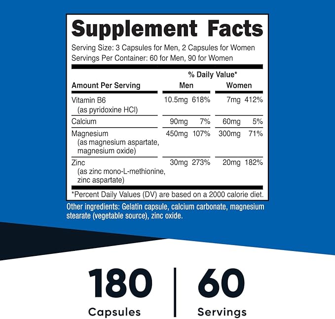 Nutricost ZMA 180 Capsules (2 Bottles)