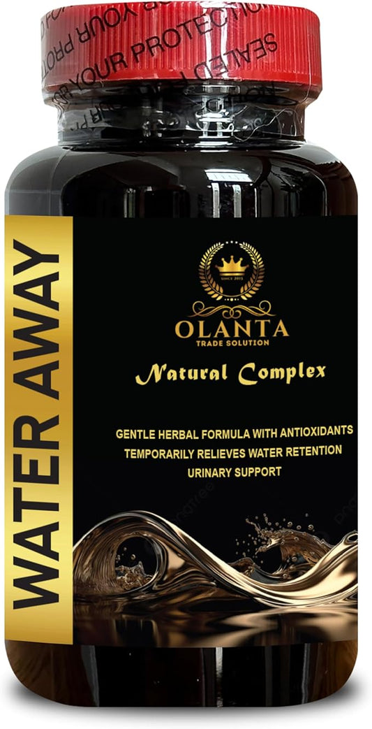 WATER AWAY COMPLEX - water out pills, Premium Water Retention and Flushing, Fast Acting Bloating Relief, Kidney healthy supplements, water diet pills, Immune system booster - 1 Bottle