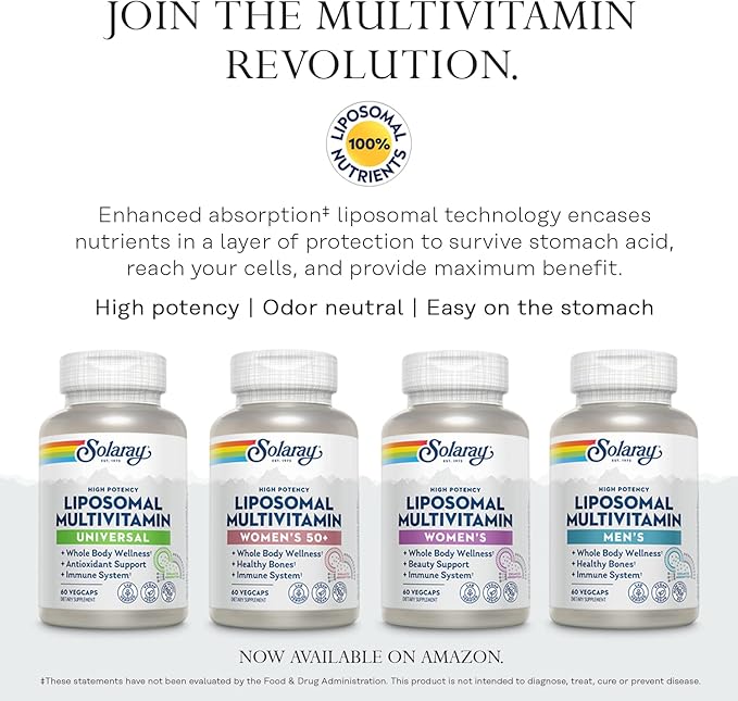 SOLARAY Once Daily High Energy Multivitamin, Iron Free, Immune System and Energy Support, Whole Food and Herb Base Ingredients, Men’s and Women’s Multi Vitamin (90 Servings, 90 VegCaps)