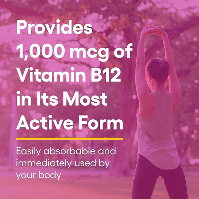 Natural Factors, Vitamin B12 Methylcobalamin 1000 mcg, Chewable Support for Energy and Immune Health, Vegetarian, Gluten Free, 90 tablets (90 servings)