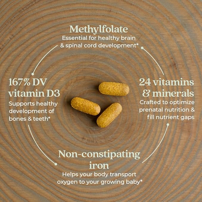 New Chapter Advanced Perfect Prenatal Vitamins, 270ct, Made with Organic, Non-GMO Ingredients for Healthy Baby & Mom - Folate (Methylfolate), Whole-Food Fermented Iron, Vitamin D3 + Ginger