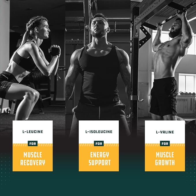 Branch Chain Amino Acids Supplement - Vegan BCAA Tablets Post Workout Muscle Recovery and Muscle Growth Support - Branched Chain Amino Acids Supplement for Men and Womens Workout Recovery 120 Count