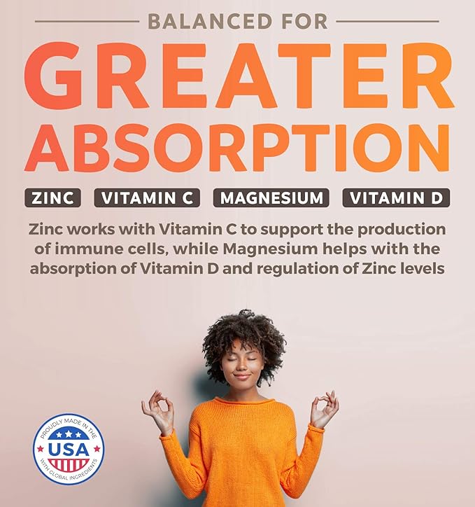Vitamin C Immune Support Supplement - Immunity Boost Blend with Elderberry Vitamin C and Zinc for Daily & Seasonal Support - Immunity Supplement with Magnesium Zinc Vitamin C and D (2 Months Supply)