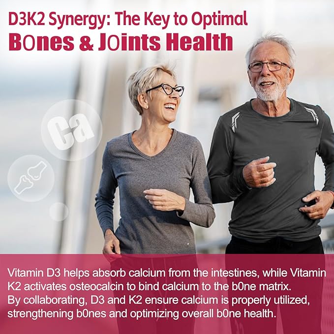 Vitamin D3 K2 Supplement for Adults - Vitamin D3 5000 IU + K2 200 mcg - VIT D3 K2 Gummies with Calcium 600mg Magnesium Zinc & Vitamin C for Women Men - Supports B0ne, Muscle Immune