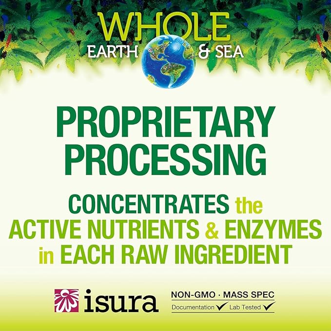 Natural Factors Whole Earth & Sea, Organic Fermented Greens, Vegan Whole Food Supplement, Unflavored, 6.9 Oz
