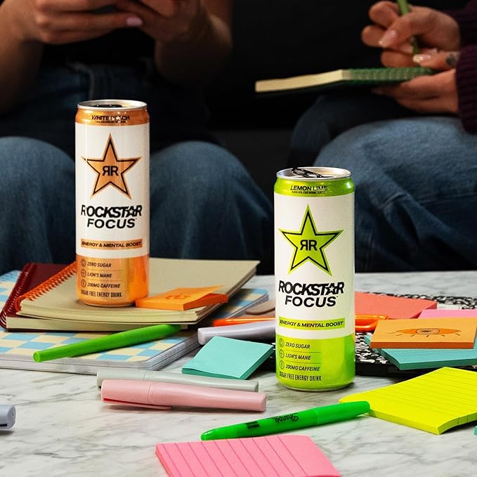 Rockstar Focus, Mixed Berry, 12 Fl Oz Cans (Pack of 12)