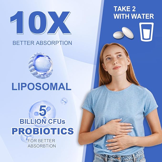2 Pack Liposomal Calcium AKG Supplement 1500mg with Vitamin D3 & K2 for Women & Men, Calcium Supplement with Magnesium Glycinate, Boron, Probiotics & Vitamin C for Bone Strength & Energy, 240 Softgels