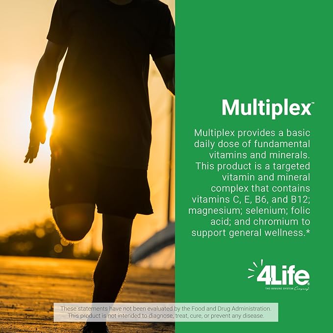 4Life Multiplex - Dietary Supplement with 21 Essential Vitamins and Minerals to Support Health and Immune System - Supplement with A, B, C, Zinc, Biotin, and More to Support Health - 60 Capsules