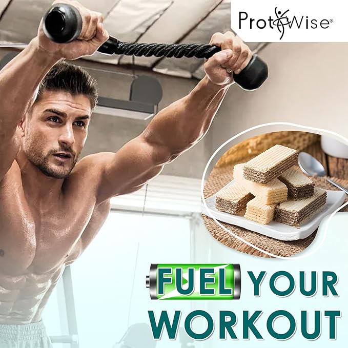 ProtiWise High Protein Wafers | Lemon | 15g Protein Per Serving, Low Carb, Low Sugar, High Fiber Snack | Gluten-Free, Keto-Friendly Diet for Hunger Control & Weight Loss | 5/Box