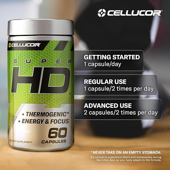 C4 Ripped & SuperHD, The Thermogenic Bundle, C4 Ripped Pre Workout Powder, ICY Blue Razz 30 Servings + SuperHD with Capsimax and Green Tea Extract, 60 Servings