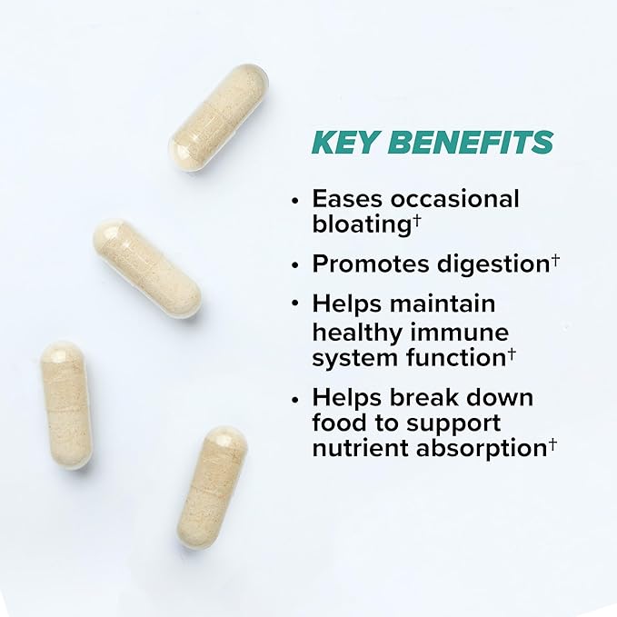 ONNIT Total Gut Health - Complete Daily Probiotics & Digestive Enzyme Supplement for Women & Men - 5 Strains of Probiotics, Prebiotics, Enzymes, Betaine HCL - Capsules - (120ct)