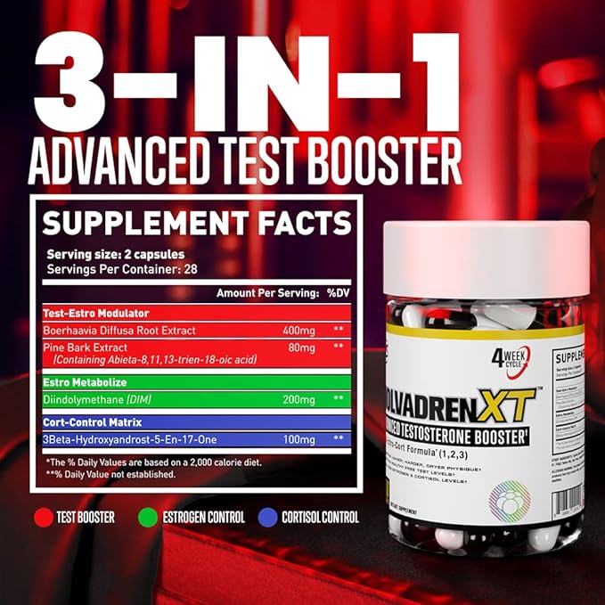 MAN Sports Nolvadren XT Advanced Testosterone Booster for Men - Muscle Builder Supplements for Men - Naturally Supports Free Testosterone Levels - 56 Capsules