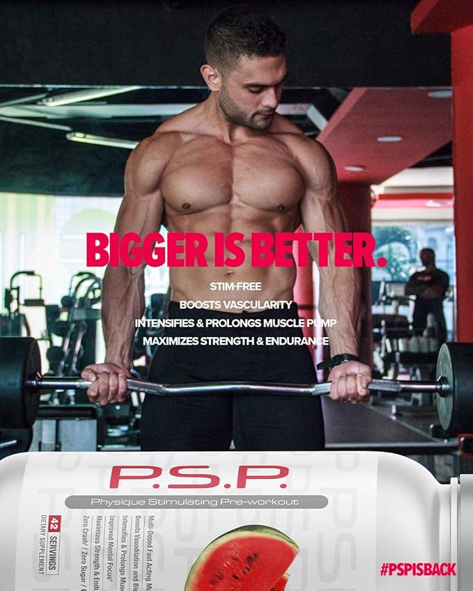 Metabolic Nutrition P.S.P. Physique Stimulating PreWorkout 672g Zero Sugar Caffeine Free (Blue Raspberry)